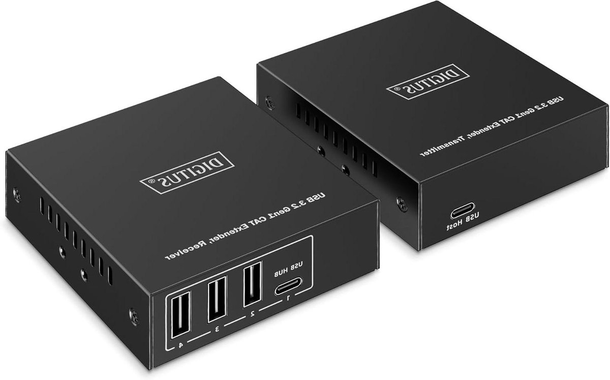 USB Extender Hub - Netwerk USB Hub - Apparaten Verder Weg - 4 Poorten 5 Gbps - 100 m bereik