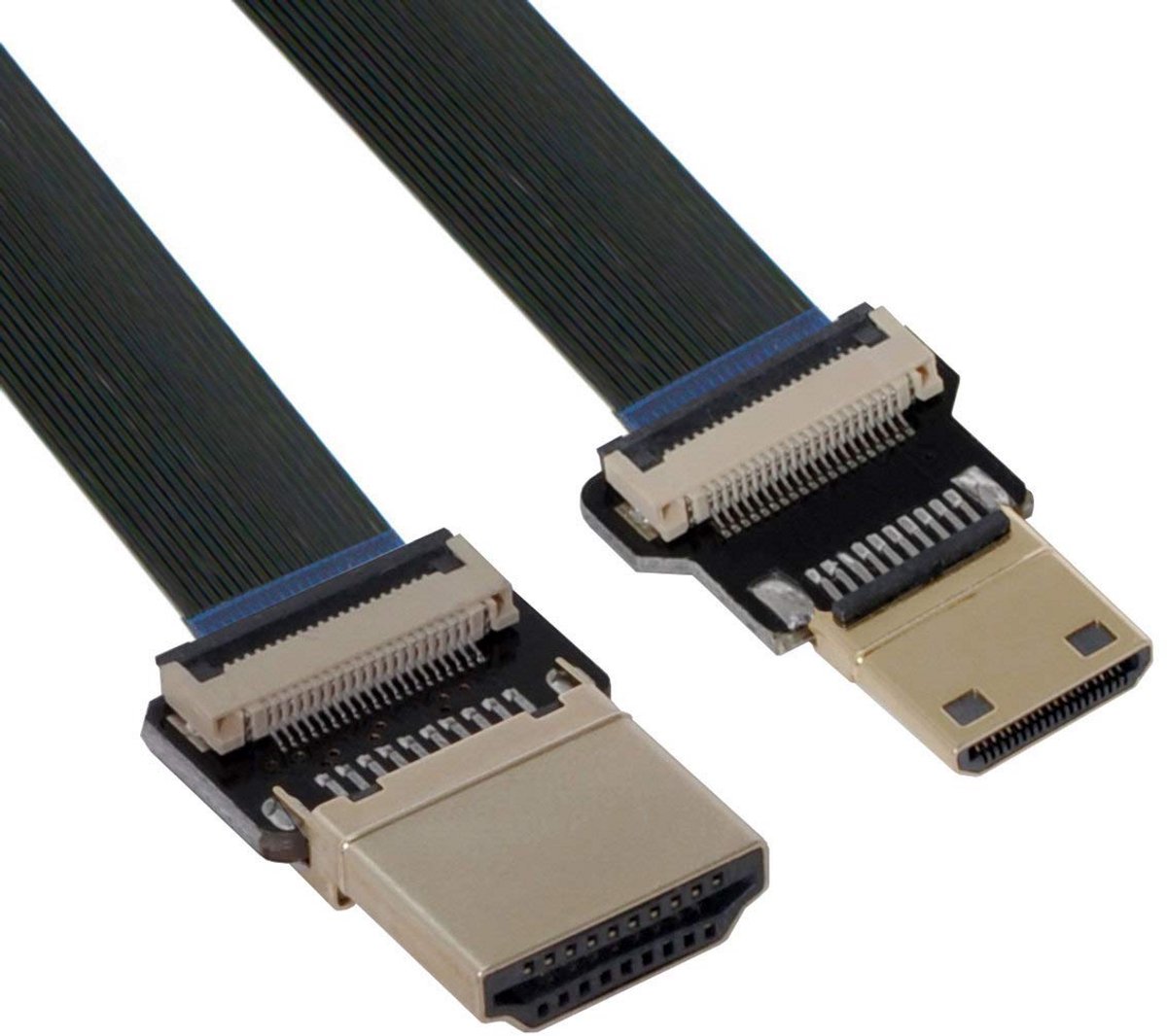 Mini HDMI naar HDMI Platkeppel Kabel 1080P voor FPV Drone en Luchtvaartfotografie