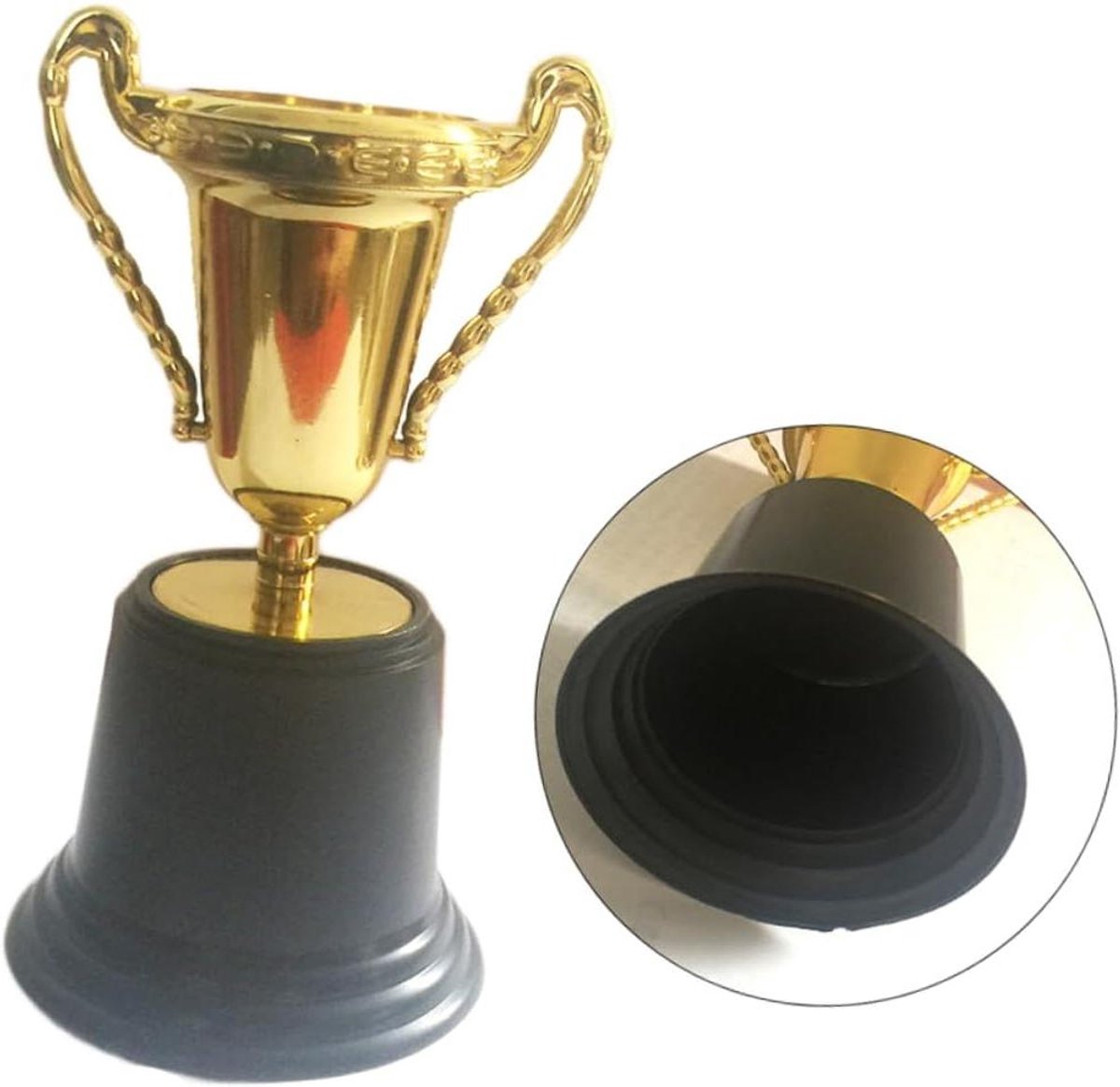 Beker Trofeeën - Prijs Bekers - Feest Prijzen - Met Dienblad - 10 Stuks - Goud