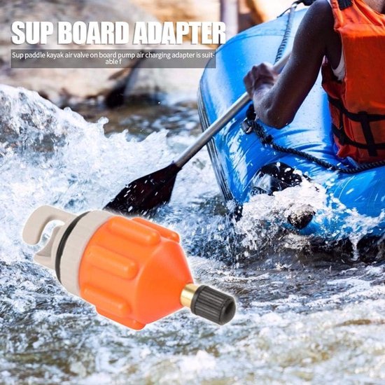 Sup Pompadapter - Ventiel Adapter - Watersport Accessoires - Multifunctionele Koppelingen - 80 mm - Oranje — afbeelding 2
