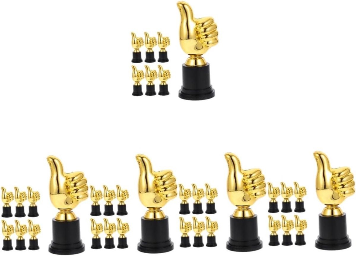 Sport Trofeeën - Prijzen Bekers - Wedstrijden Belonen - Duim Vorm - 30 Stuks - Goud