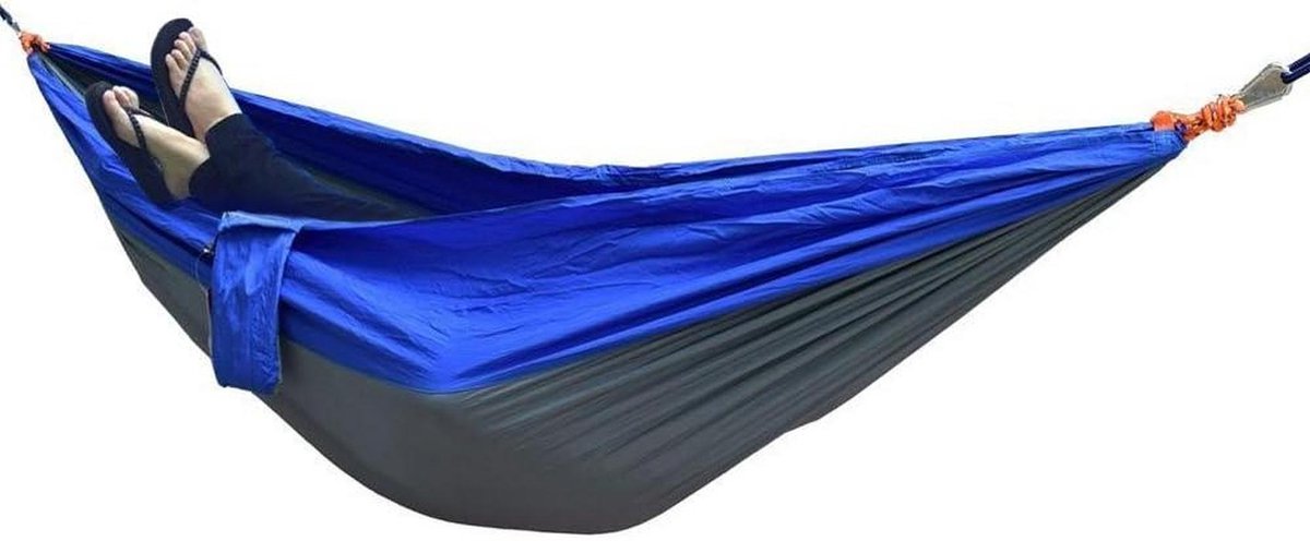 Dubbele Camping Hangmat - Draagbare Nylon Hangmat - Ontspannen Buiten - Ultralicht en Compact - 20L x 10B cm - Multicolor