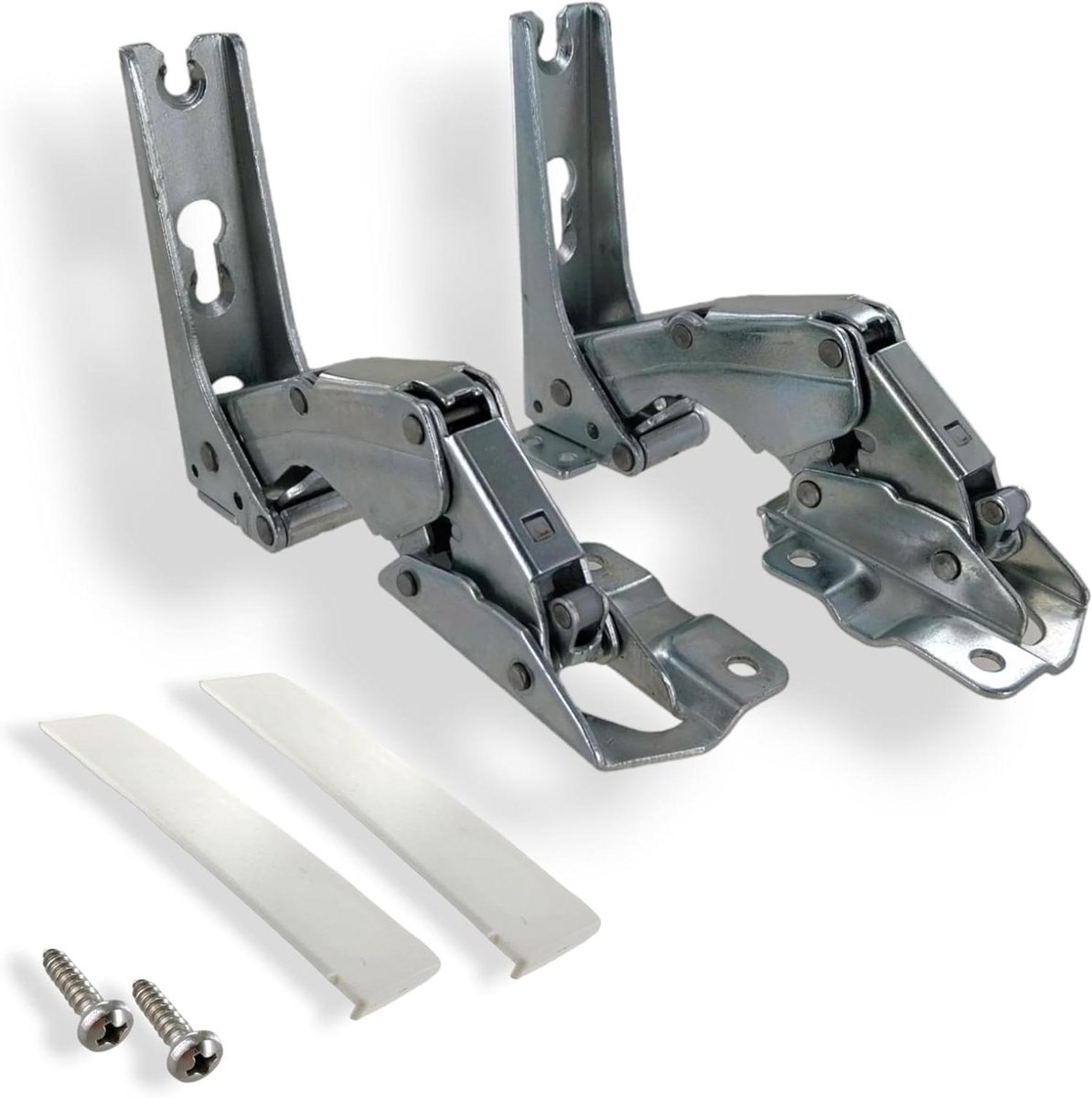 Deurscharnier Set - Koelkast Onderdeel - Apparaat Reparatie - Universele Pasvorm - 95mm Lengte - Zilver