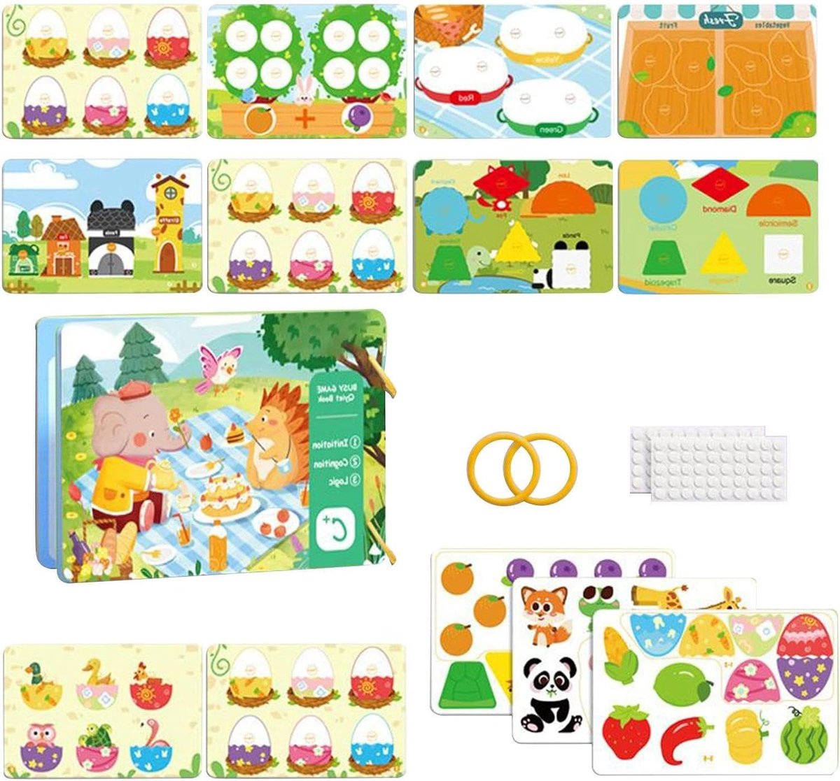 Kleuter Activiteitenboek - Leren Spel - Cognitief Leren - Veilige Gladde Randen - 21 x 14 cm - Multicolor