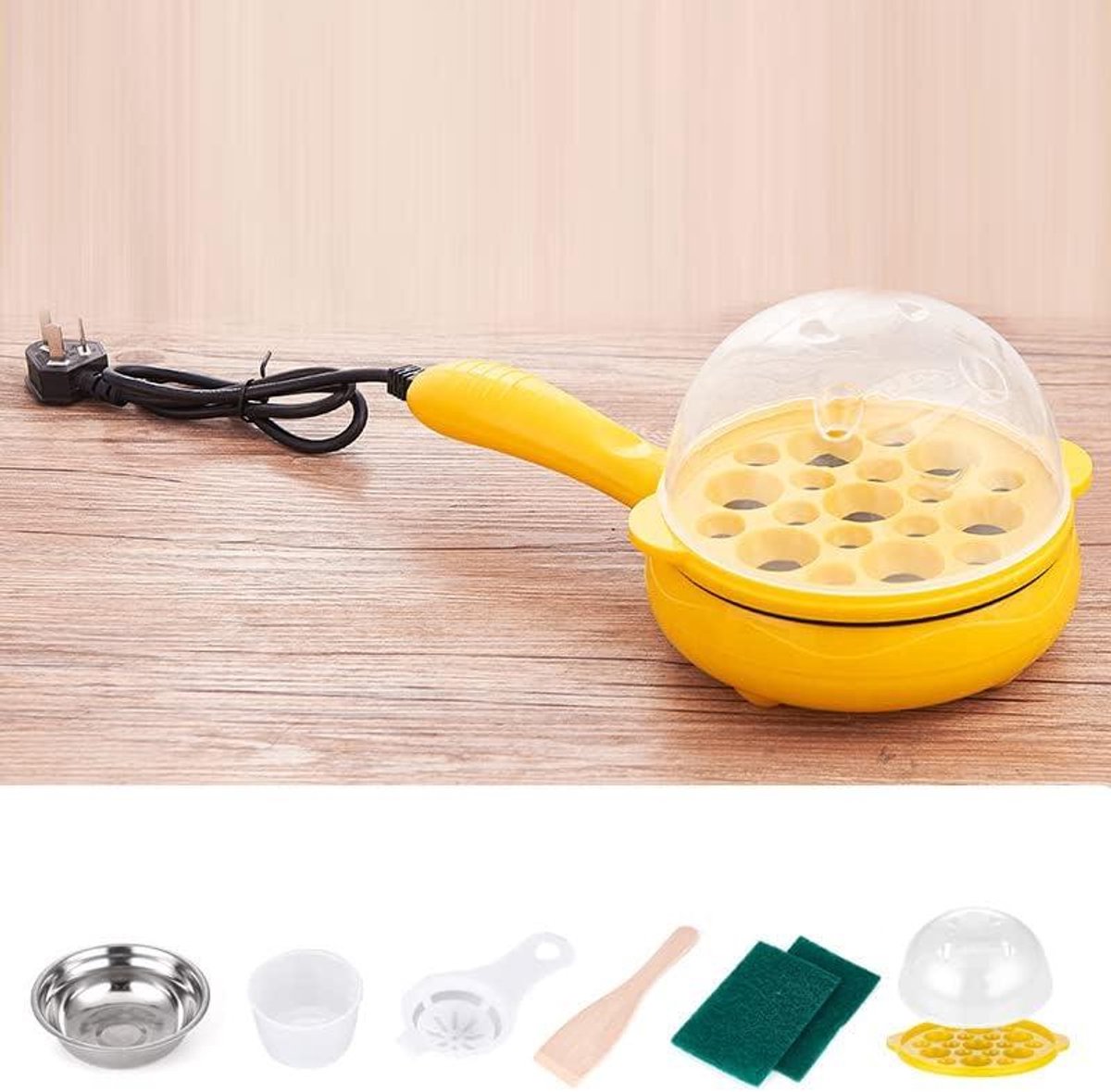 Multifunctionele 2-in-1 Eierkoker met Panfunctie | Automatische Uitschakeling | Snel & Eenvoudig