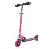 Trottinette Lamborghini 3 à 7 ans – Trottinette acrobatique sous licence officielle avec guidon réglable et frein à pied – Trottinette pliable pour enfants avec plateau antidérapant et roues souples – Rose