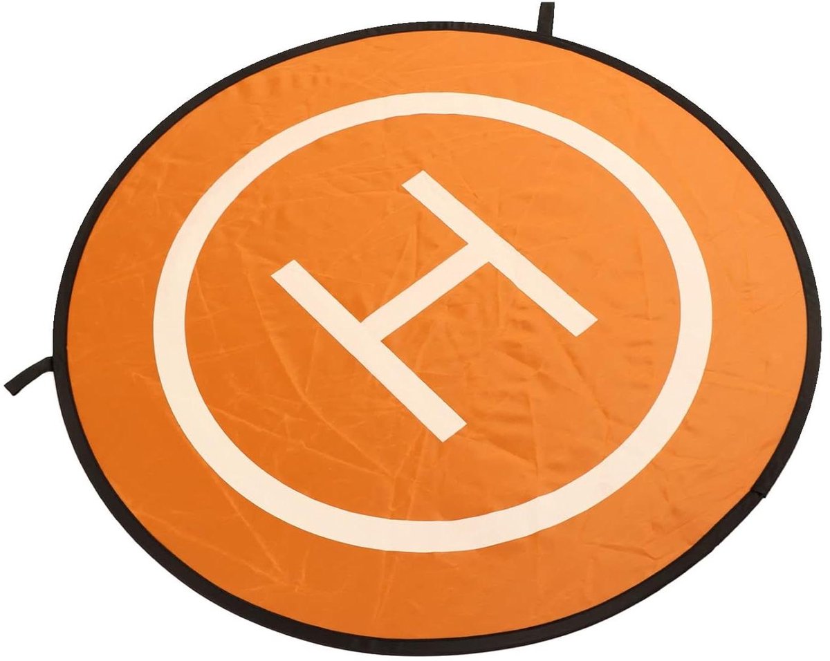 Drone Landingsplatform - Drone Mat - Veilig Landen - Dubbelzijdig Nylon - 75cm Diameter - Zwart