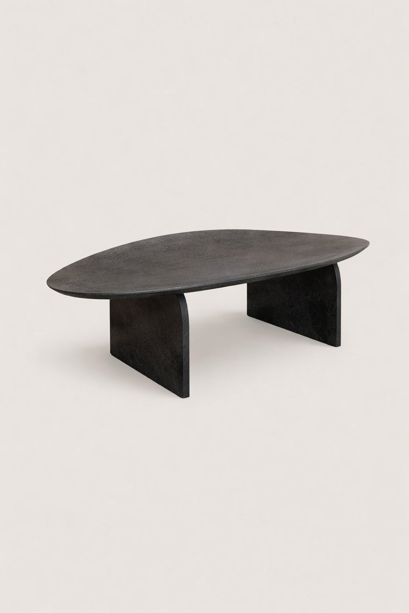 Niva Home Salontafel 130 cm Mangohout – Organisch – Zwart – Modern Design