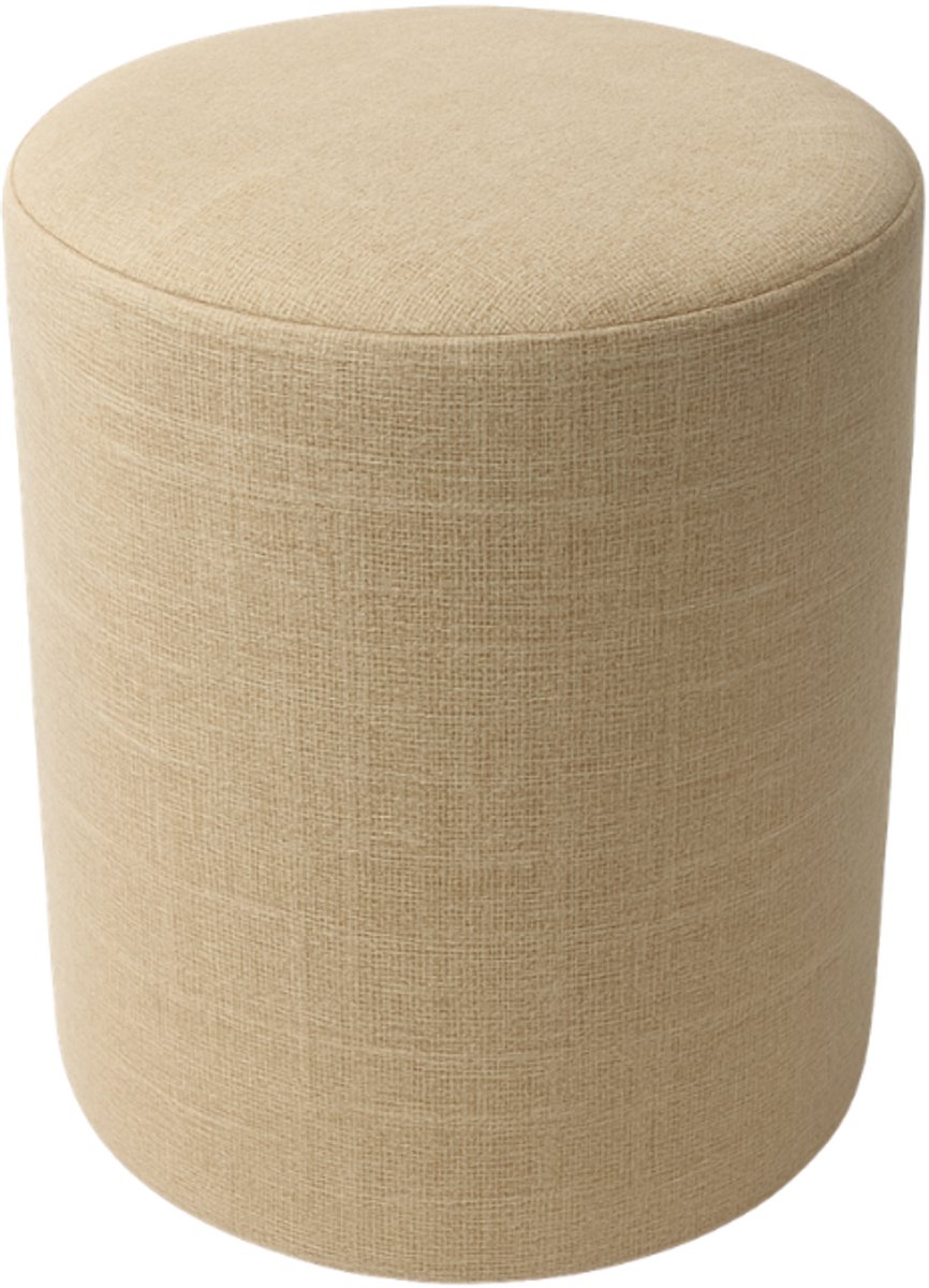 ZenXstore Beige Stof Poef - Comfortabel Zitpoef, Voetsteun & Huisdecoratie