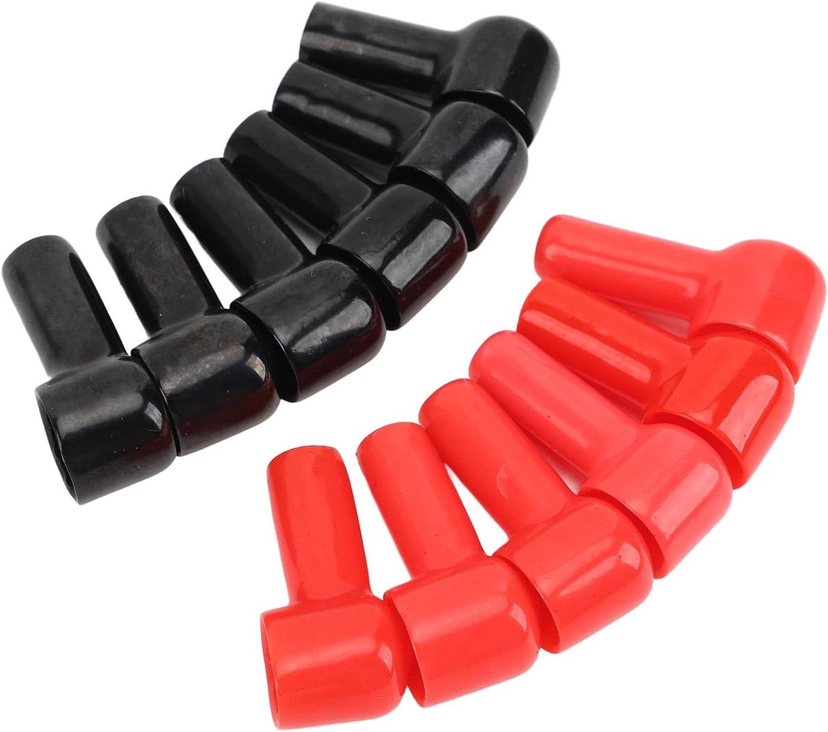Batterij Terminal Covers - Accupool Beschermers - Voertuig Veiligheid - Voorkomt Kortsluiting - 12 Stuks - Rood Zwart