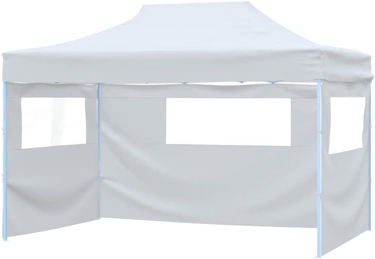 Waterdichte Partytent - Opvouwbaar Afdak - Outdoor Feesten - Stevig Stalen Frame - 3 x 45 m - Wit