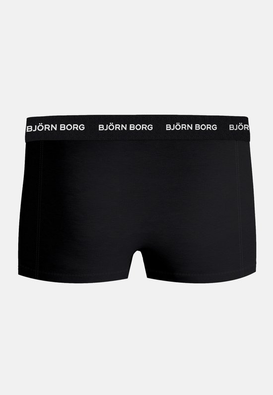 Björn Borg Cotton Stretch trunks - heren boxers korte pijp (3-pack) - zwart - zwart - zwart