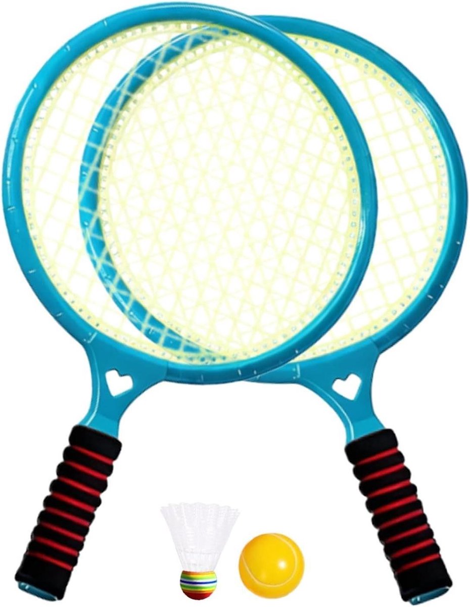 Kinder Badmintonset - Buiten Spel - Actief Spelen - Veilig Spel - 45.5 x 27 x 7 cm - Blauw