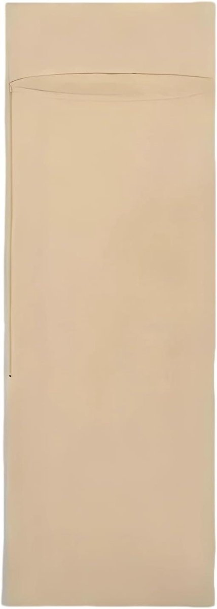 Slaapzak Voering - Reis Laken - Comfortabel Slapen - Zacht Fleece Materiaal - 210 x 75 cm - Kaki