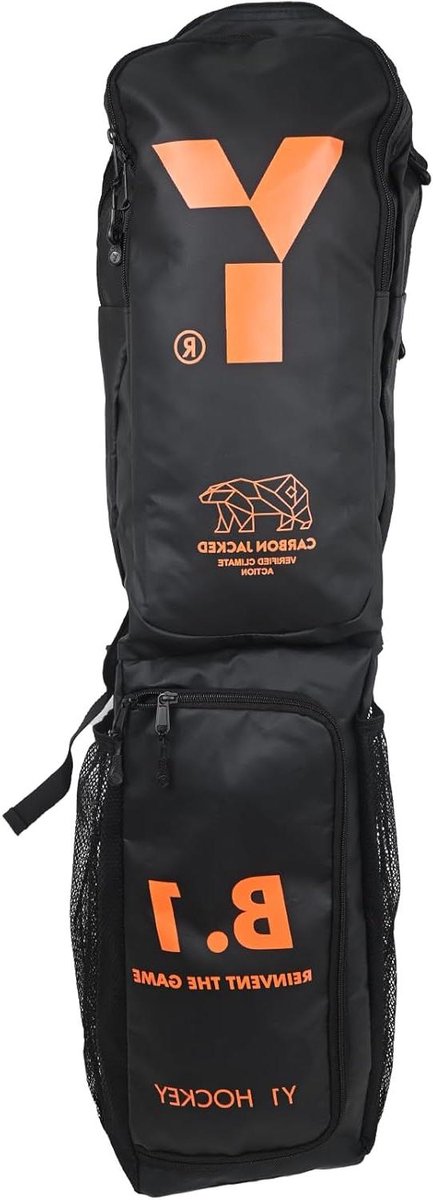 Sporttas - Sportuitrusting tas - Wedstrijddag voorbereiding - Aparte schone vuile opslag - 75 Liter - Zwart Oranje