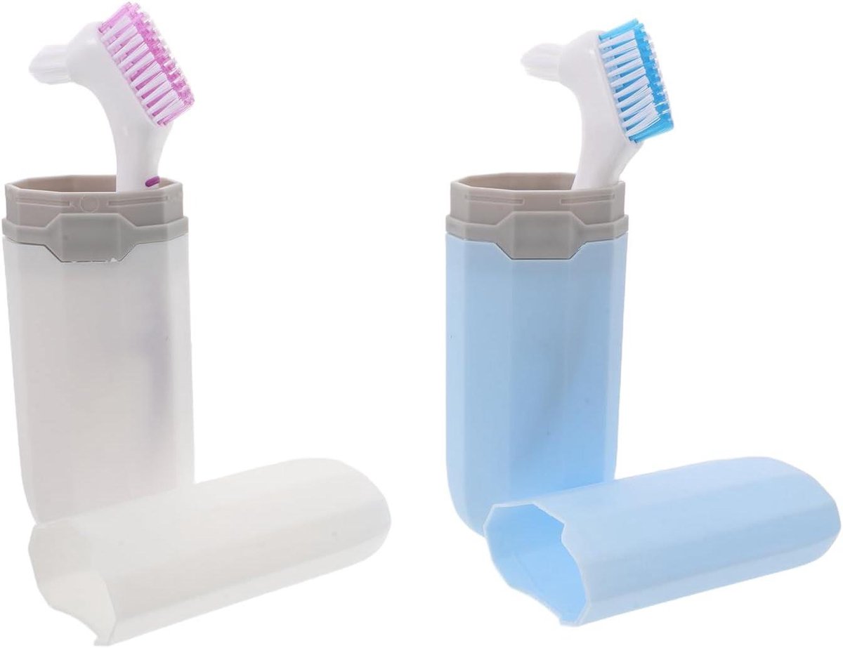 Reisset Kunstgebit - Opbergcase Houder - Hygiënisch Bewaren - Snelle Droging - 20 x 55 x 3 cm - Diverse Kleuren