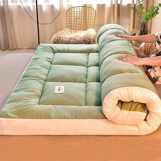 Japanse Matras - Oprolbare Slaapmat - Gasten Slaapruimte - Opvouwbaar Ontwerp - Meerdere Maten - Roze — afbeelding 3