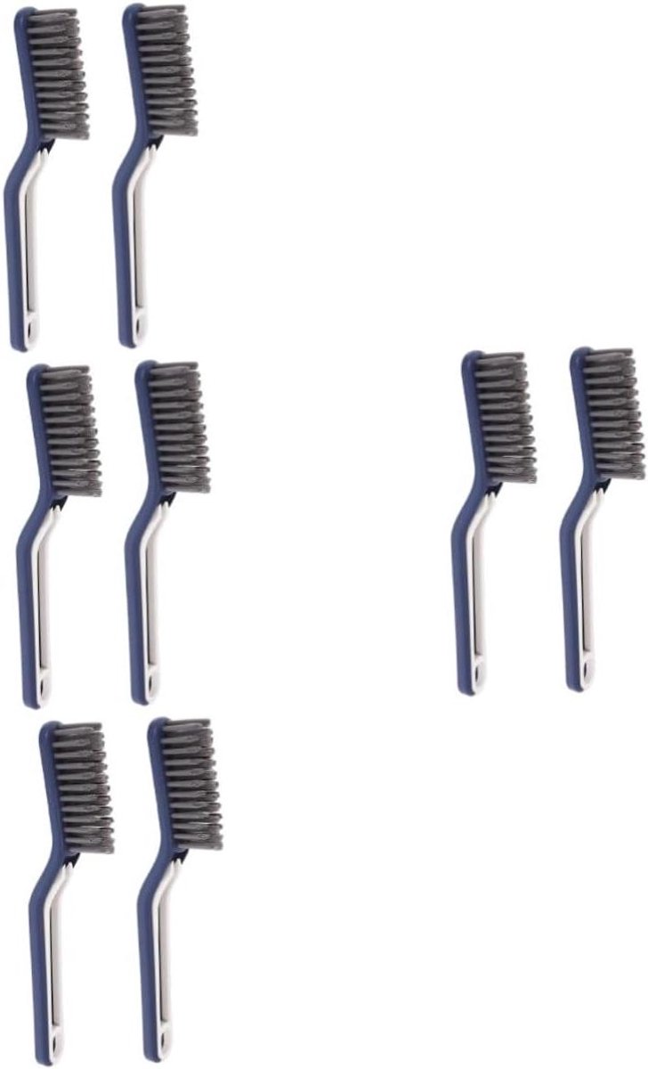 Spleetborstel Set - Reinigingsborstels - Keuken Reinigen - Moeilijke Hoeken Bereiken - 8 Stuks - Blauw