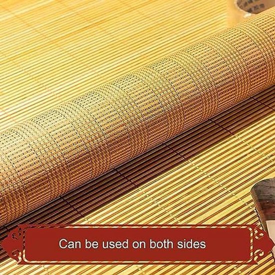 Dubbelzijdige Slaapmat - Koelmatras Rotan - Warm Weer Comfort - Lichtgewicht Opvouwbaar - 18 x 20 m - Natuurlijk Rotan — afbeelding 3
