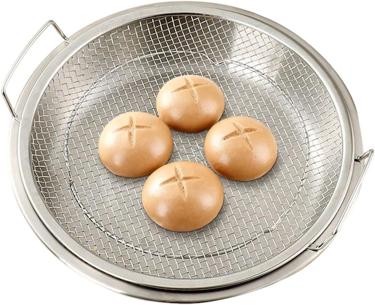 Stoommand Pan Roestvrij Staal Gezond Koken Vaatwasmachinebestendig Uittrekbaar Opvouwbaar Zilverkleurig