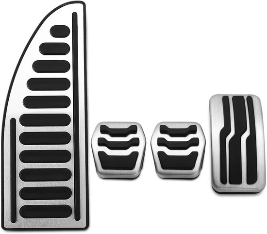 Pedaalkappen Set - Auto Pedaalhoezen - Rijcomfort Verbeteren - Roestvrij Staal - 3 Stuks - Zilver — afbeelding 5
