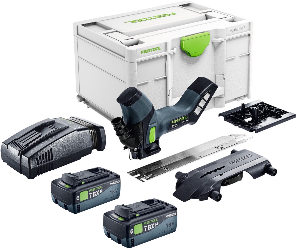 Festool ISC 240 EB-Basic accu-isolatiezaag 18 V 240 mm + 2x accu 8,0 Ah + snellader + Systainer