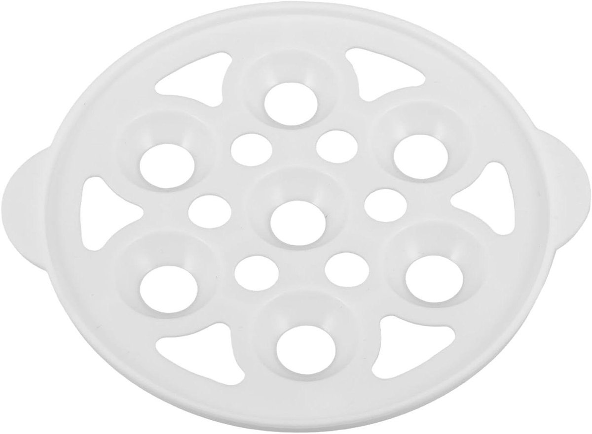 Stoomrek voor Eieren - Keuken Accessoire - Gezond Koken - Gelijkmatige Warmte - 17.3 x 15 cm - Wit