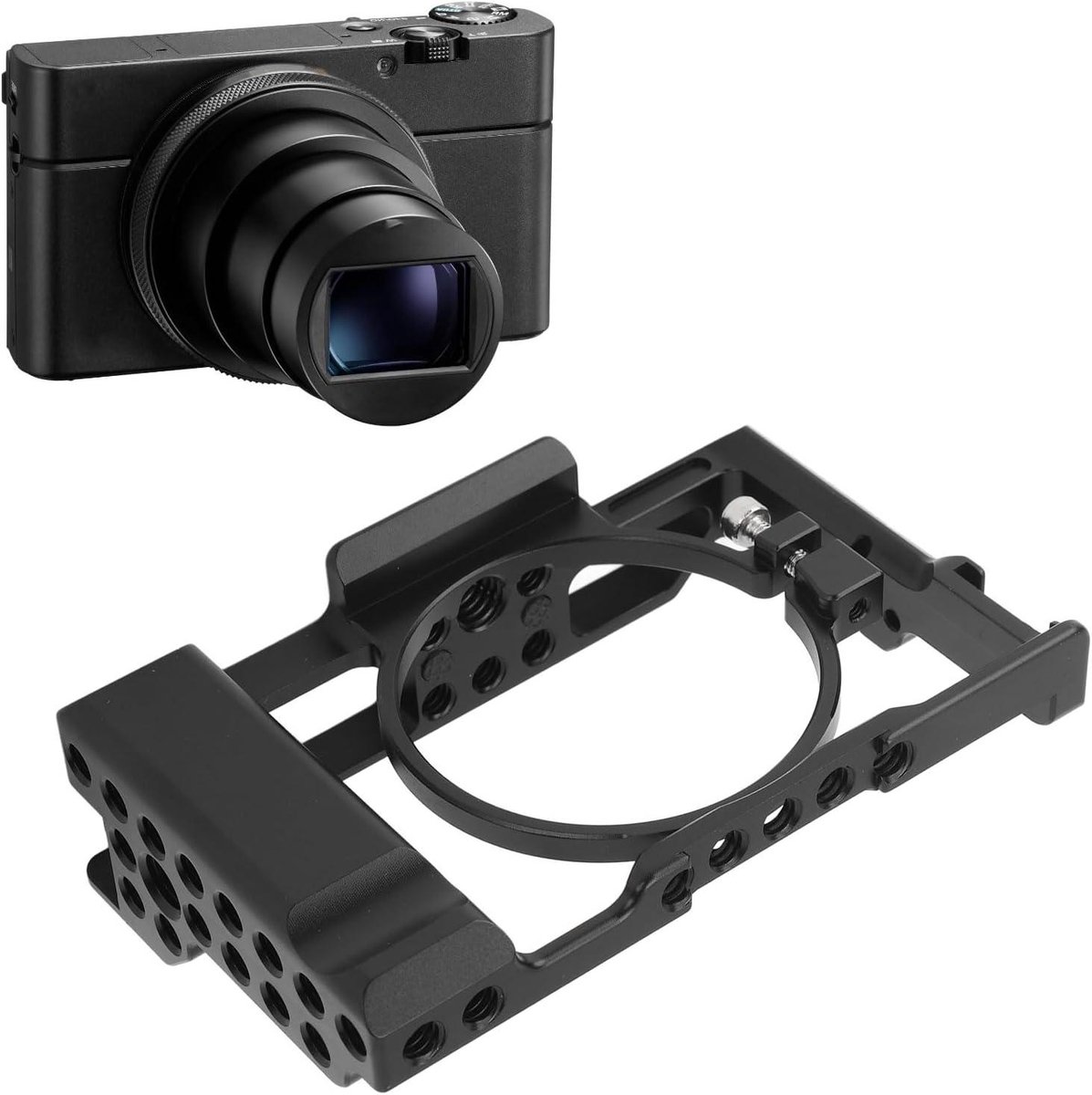 Camerakooi - Video Rig - Vloggen - Aluminiumlegering - 145 Gram - Zwart