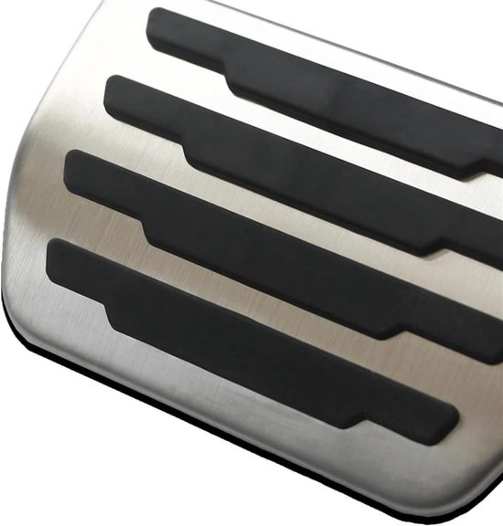 Pedaalhoezen Set - Auto Pedaal Covers - Verbeter Rijervaring - Antislip Roestvrij Staal - Set van 3 - Zilver — afbeelding 3