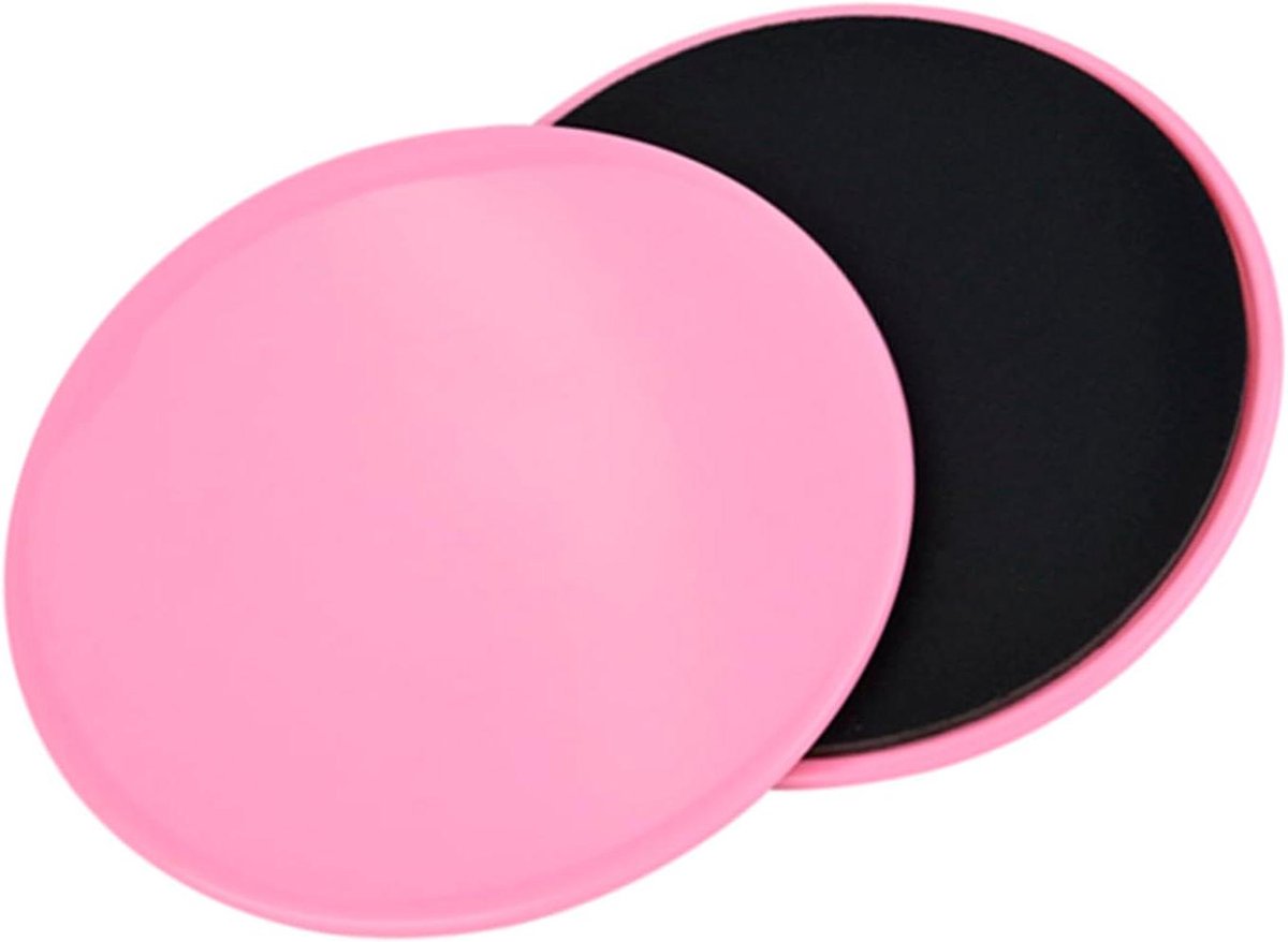 Oefening Glijdende Schijven - Fitness Schijven - Core Training - Multi-oppervlak Compatibel - 18 x 18 x 3 cm - Roze