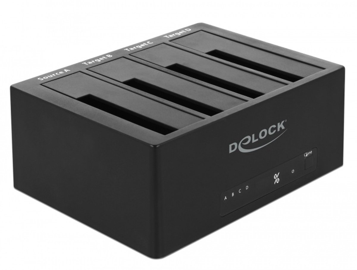 DeLOCK 64063 basisstation voor opslagstations USB 3.0 (3.1 Gen 1) Type-B Zwart