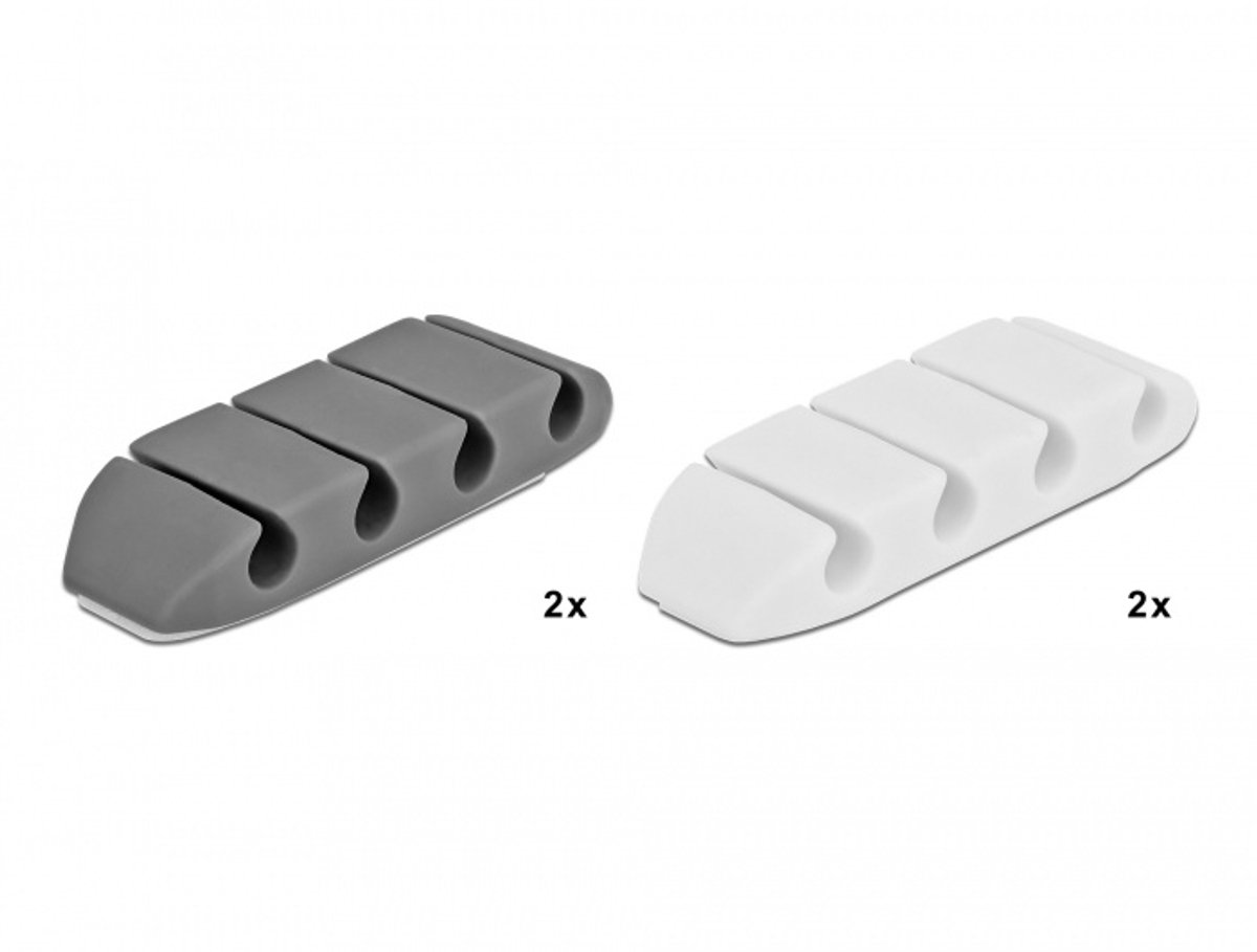 Kabelhouder met 4 voeders set trapezoid set 4 stuks