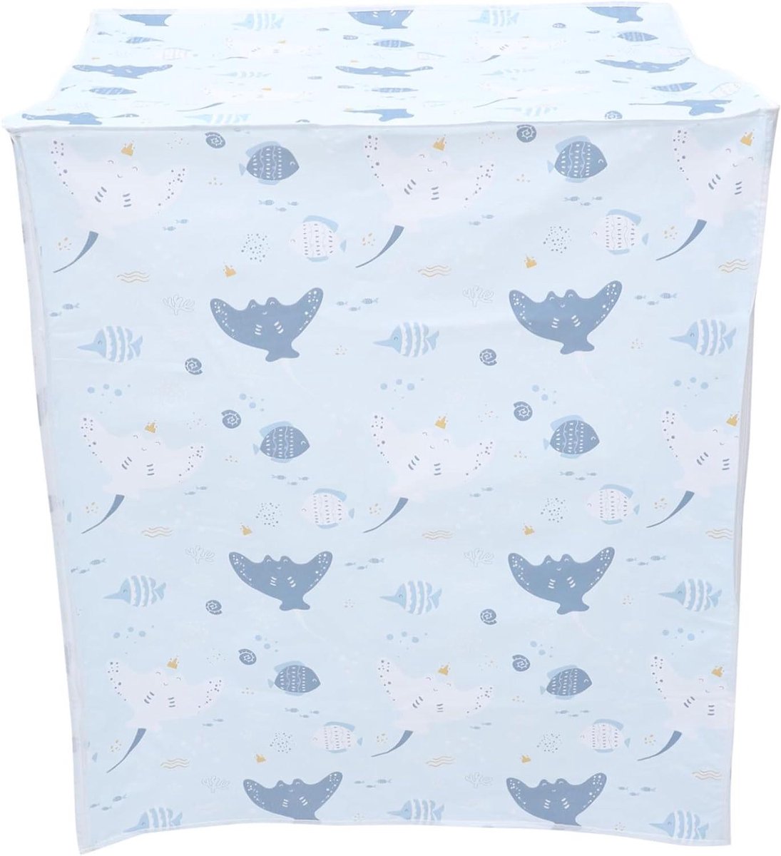 Wasmachinehoes Apparaatbeschermer Bescherming en Decoratie Ademend PEVA Materiaal 85 x 75 x 65 cm Hemelsblauw