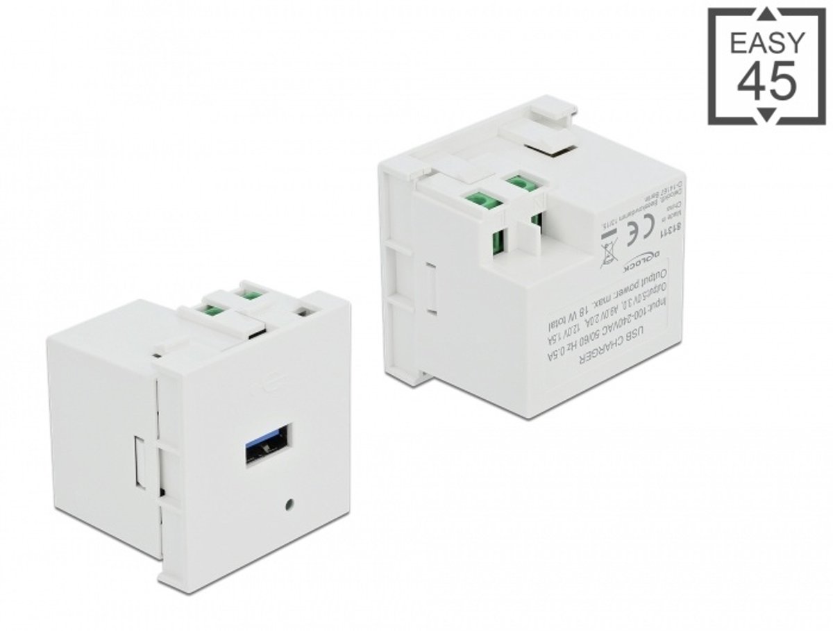 Delock Easy 45 USB Charging Port Module 1 x USB Type-A
