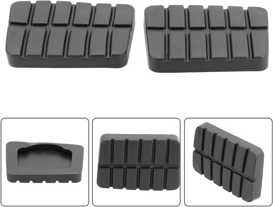 Pedaalhoezen Set - Rem en Koppeling - Verbeterde Grip - Antislip Rubber - 2 Stuks - Zwart — afbeelding 4