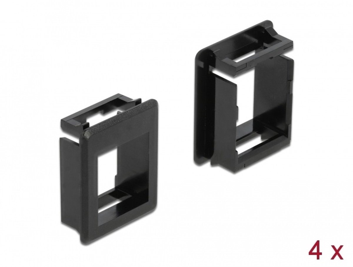 Keystone -houder voor cases 4 stuks zwart