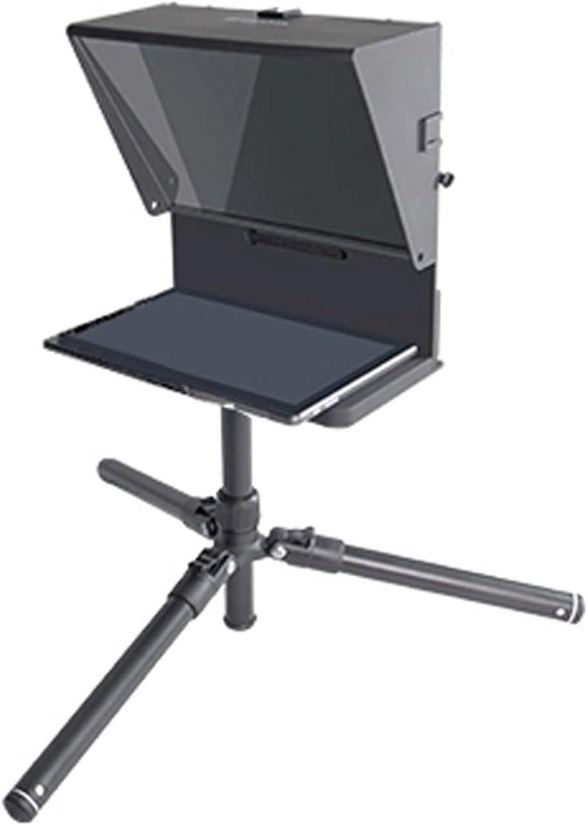 Draagbare Teleprompter - Video Hulpmiddel - Video Opnames - Eenvoudige Bediening - 25x20 cm Lens - Grijs