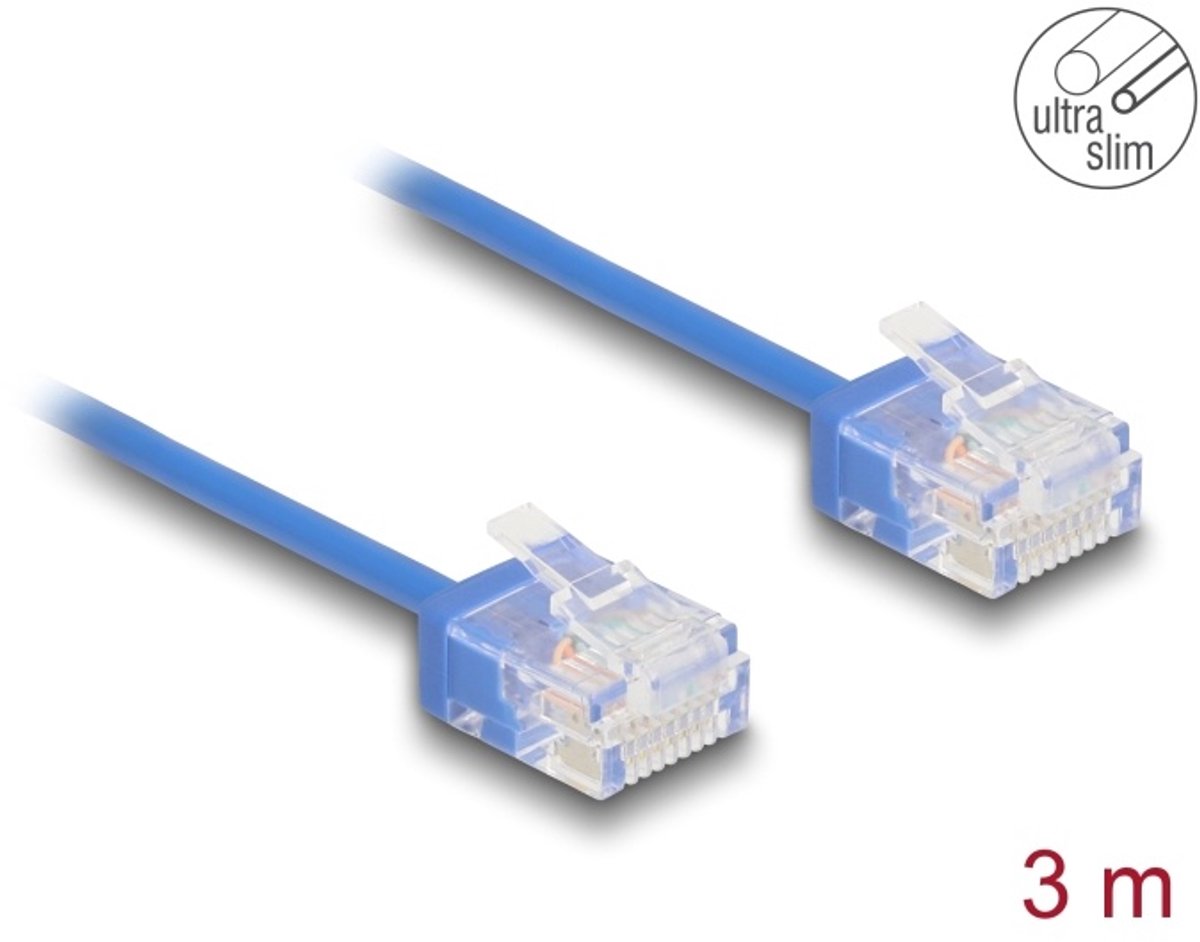 DeLOCK 80798 netwerkkabel Blauw 3 m Cat6 U/UTP (UTP)