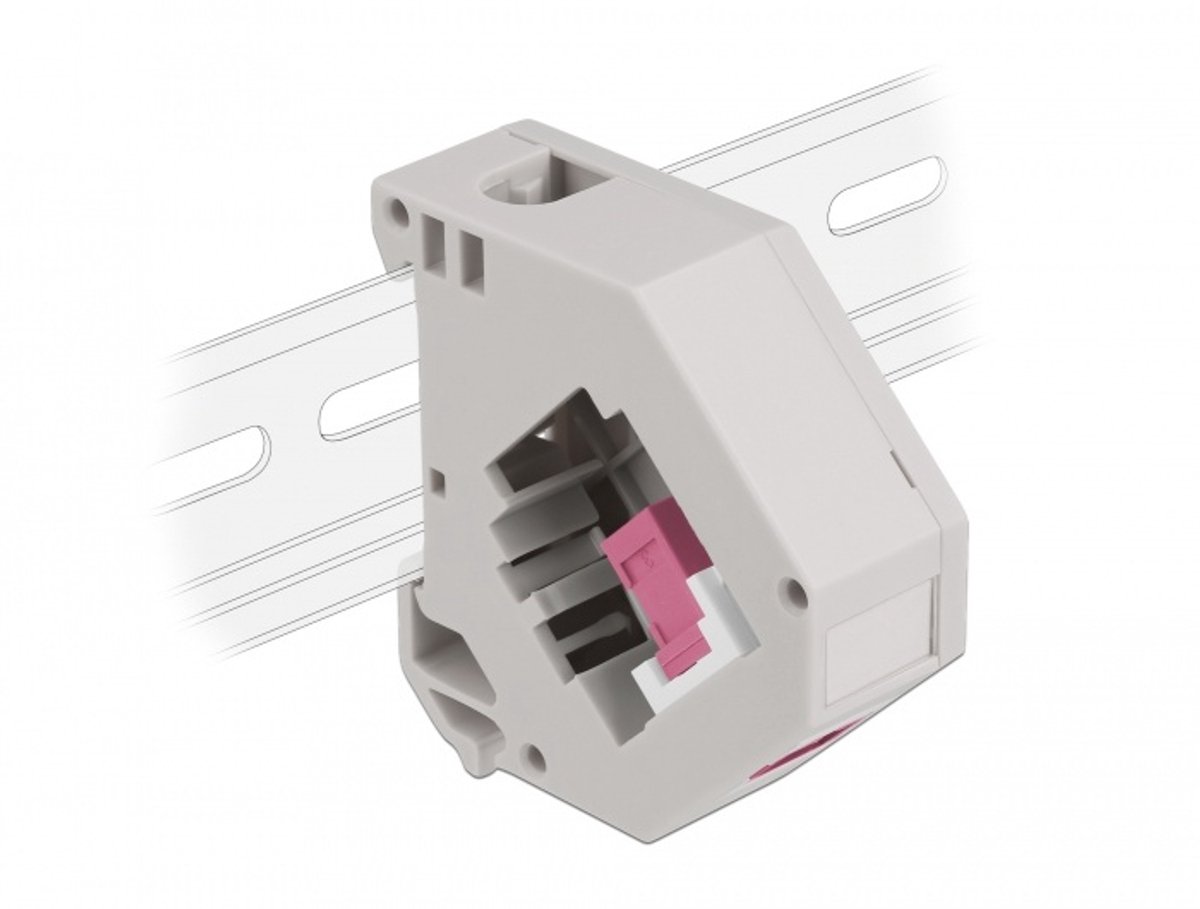 DIN RAIL -adapter met Keystone SC Simplex Vrouw aan SC Simplex vrouwelijk violet