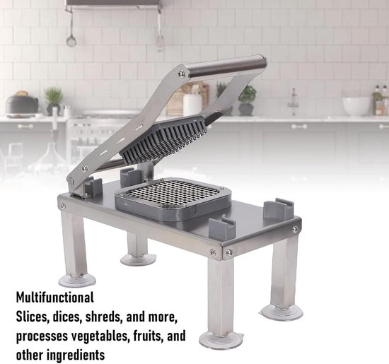 Groentenhakselaar met Container - Voedselsnijder Keuken - Snel Ingrediënten Snijden - Roestvrijstalen Bladen - 34 x 24 x 18 cm — afbeelding 5
