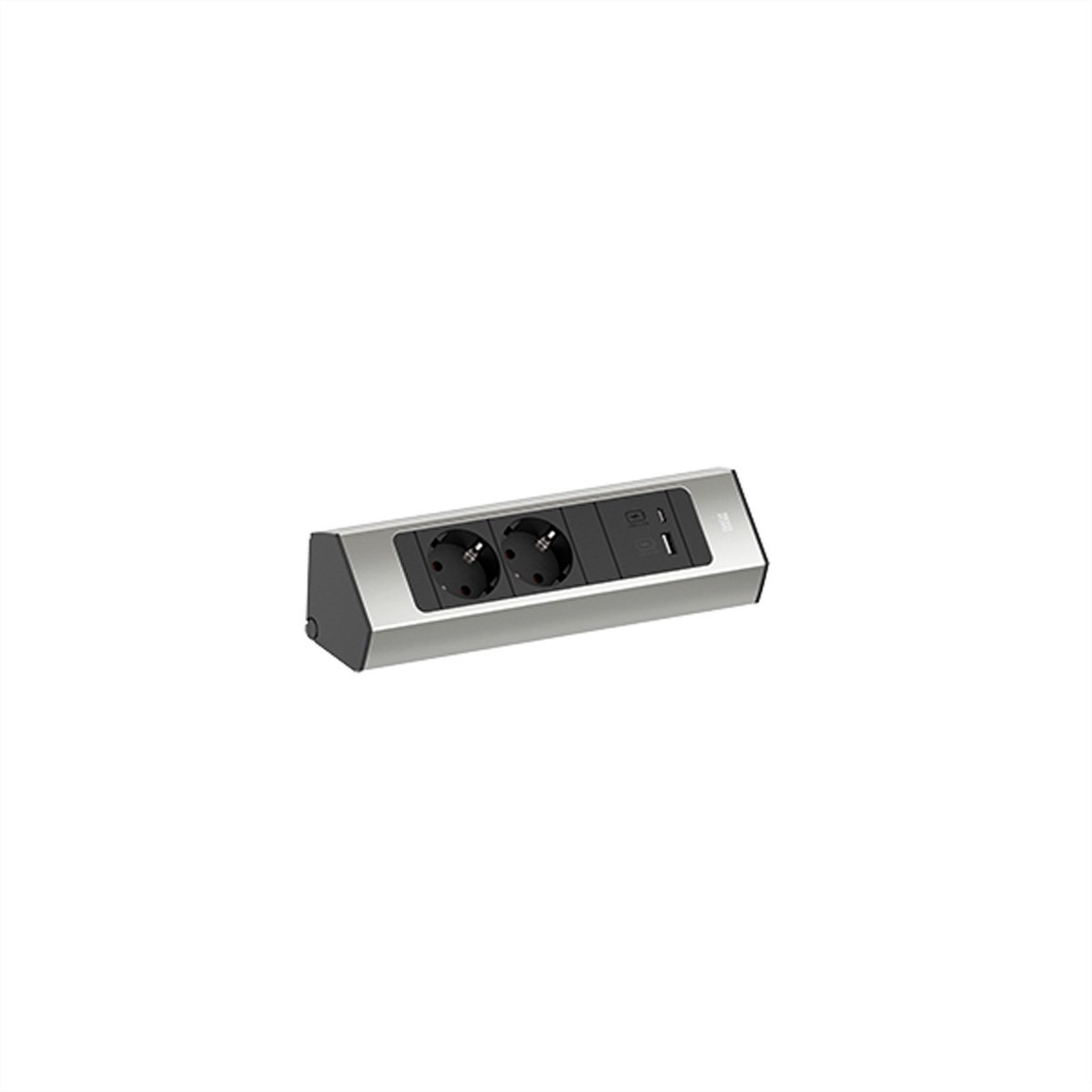 Bol.com BACHMANN CASIA 2 2xCEE7/3 1xUSB A/C 22W 2,0m AEH roestvrij staal look aanbieding