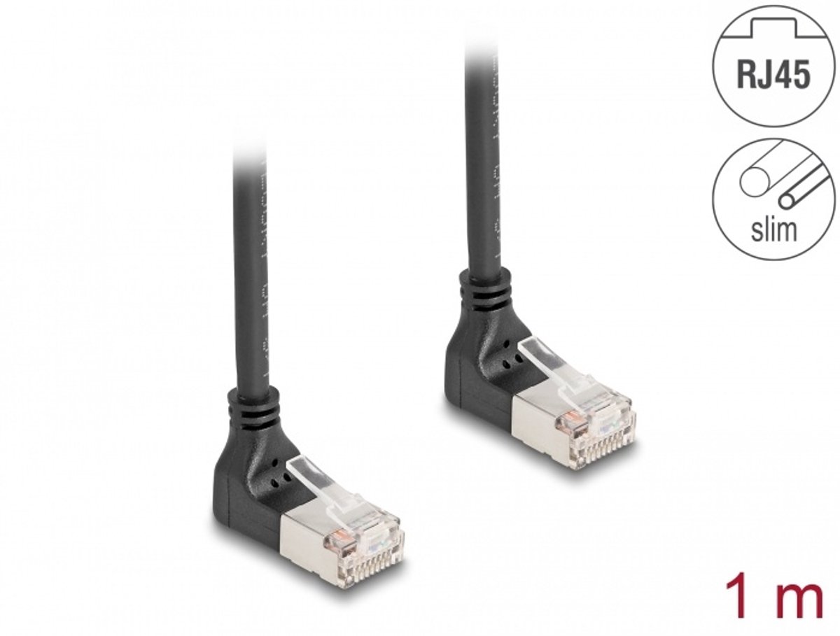 DeLOCK 80281 netwerkkabel Zwart 1 m Cat6a S/FTP (S-STP)