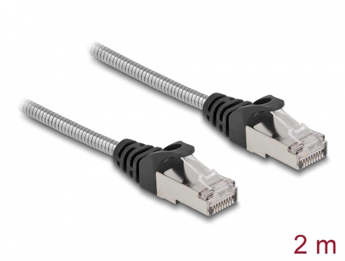RJ45 kabel Cat.6A U/FTP met metalen jas 2 m