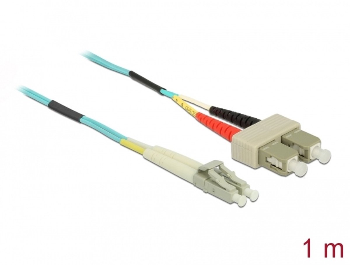 Kabel optische vezel LC tot SC multi-mode OM3 1 m
