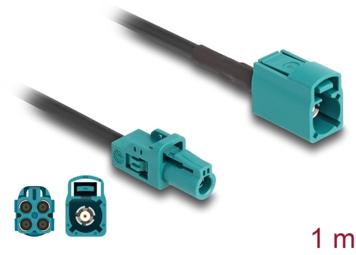DELOCK Kabel Mini FAKRA Z verloop stekker quad FAKRA Z verloop stekker quad B
