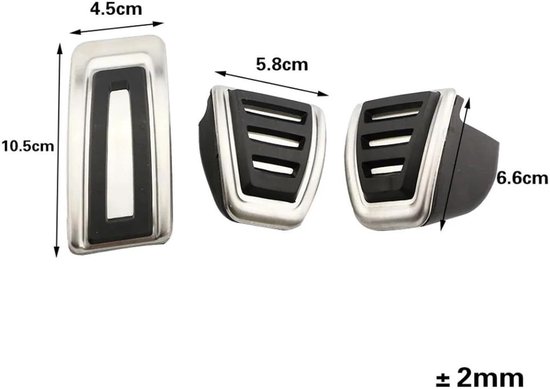 Pedaalhoezen Set - Auto Interieur - Veiliger Rijden - Antislip Oppervlak - 4 Stuks - Metaal — afbeelding 5