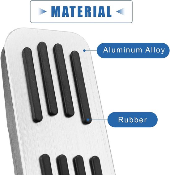 Antislip Pedaalhoezen - Auto Pedaal Covers - Veilig Rijden - Niet-Markering Montage - 1 cm - Zilver — afbeelding 5