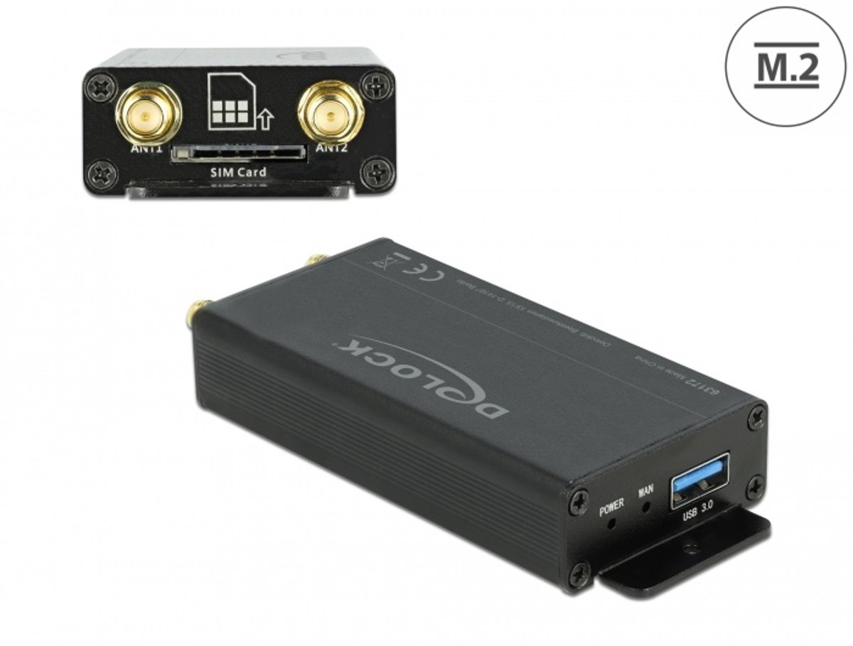 USB 3.0 Converter voor M.2 Key B -module met SIM -slot en behuizing