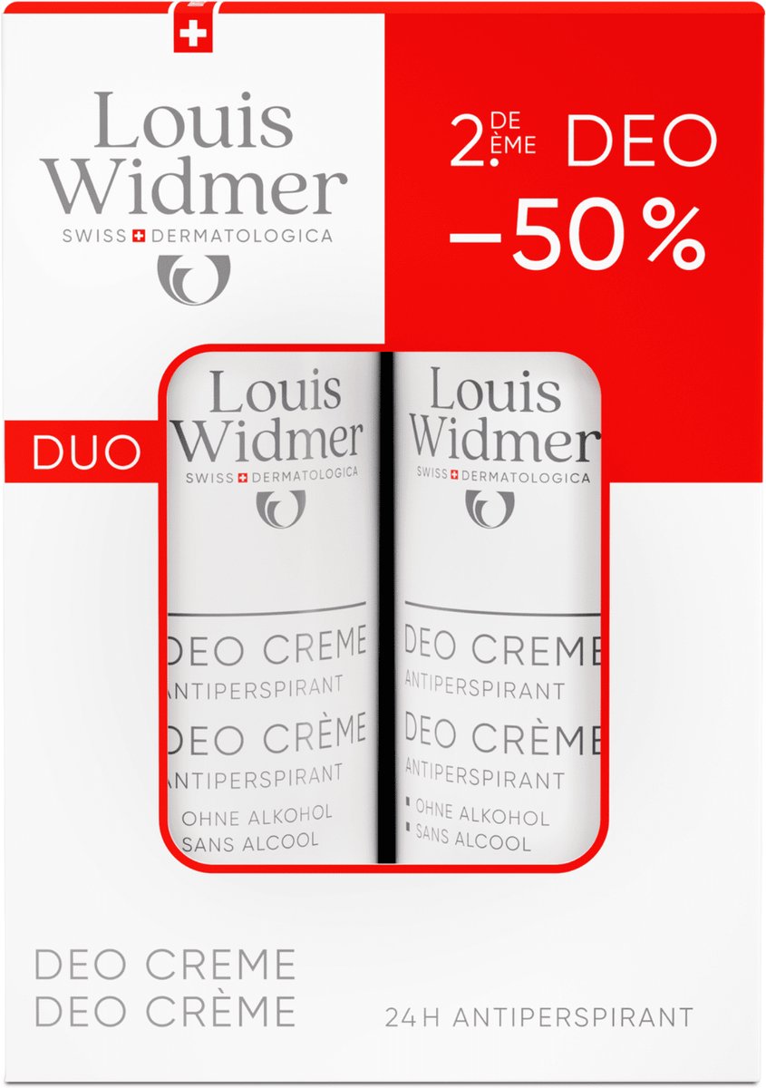 Louis Widmer Deo Crème Antiperspirant - 2 x 40 ml PROMO - met parfum