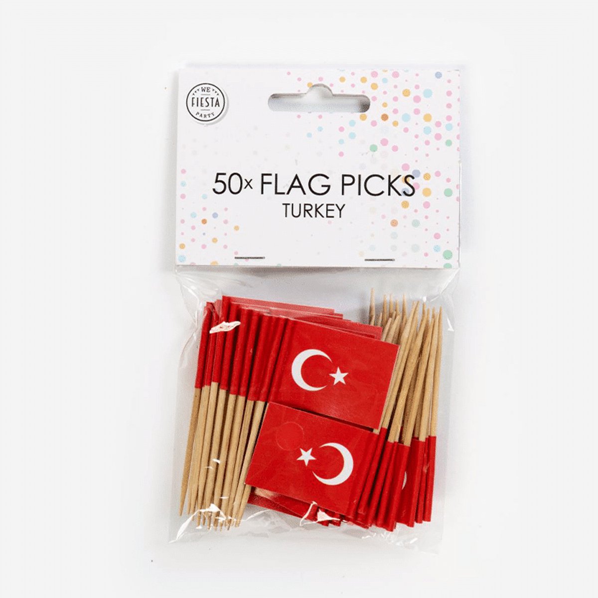Wefiesta - Prikkers Turkey (50 stuks) - WK voetbal 2026 - WK voetbal versiering - Olympische spelen